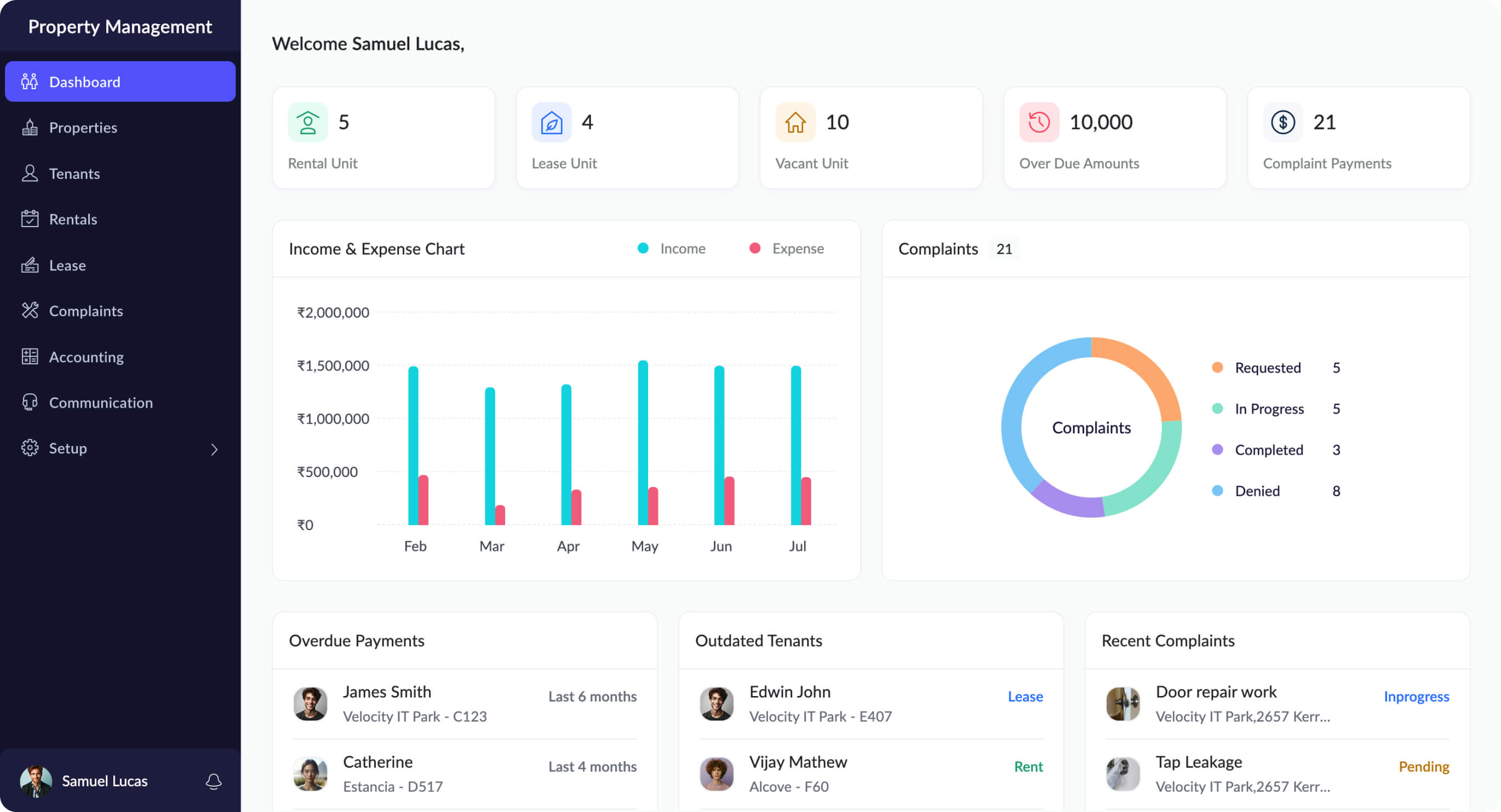 Property management app built on Zoho Creator
